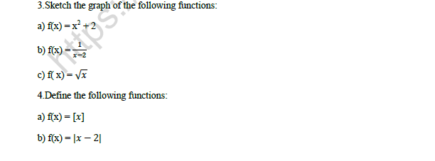 CBSE Class 11 Mathematics Relations And Functions Worksheet Set B